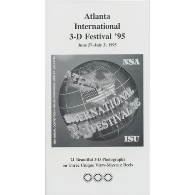 Atlanta  International 3D Festival 1995 - Old & New 3D Images - 3 View-Master Reels in Brochure Album