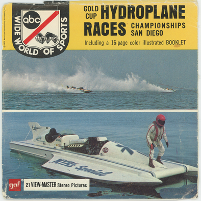 Gold Cup - Hydroplane Races - View-Master 3 Reel Packet - 1960's vintage