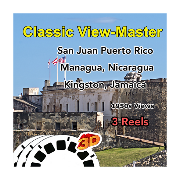 JAMAICA, NICARAGUA & PUERTO RICO  - Vintage Classic View-Master - 1950s views