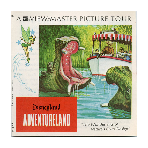 ViewMaster - Adventureland - Walt Disney - Vintage  - 3 Reel Packet - 1970s Views - A177