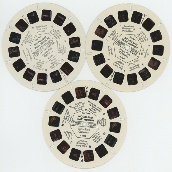 Movieland Wax Maseum - View-Master 3 Reel Packet - 1960's view - vintage - (ECO-A234-S6A)