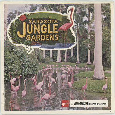 Sarasota Jungle Gardens - View-Master 3 Reel Packet - 1960s views- vintage - (ECO-A978-G1A)