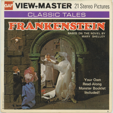 Frankenstein - View-Master 3 Reel Packet - 1970's - vintage - (ECO-B323-G5A)