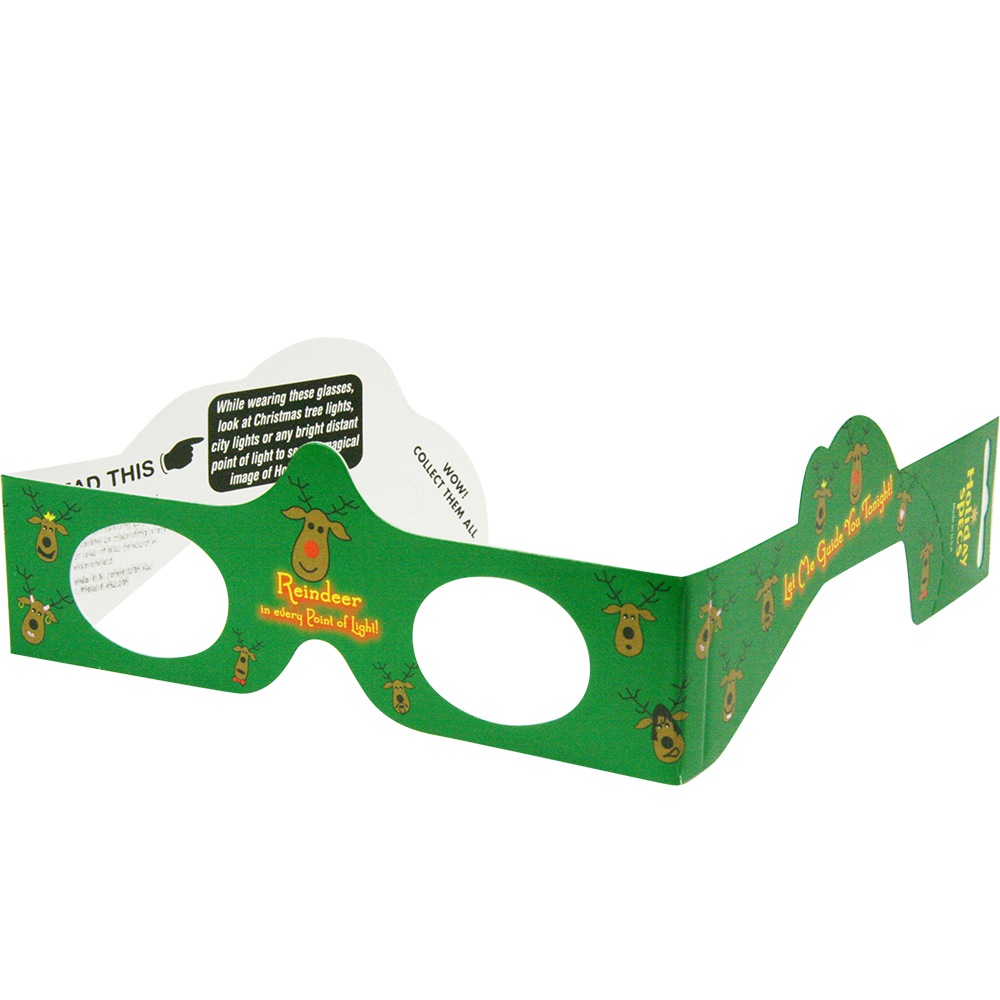 Christmas Glasses Holiday Eyes® Reindeer worldwideslides