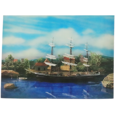 Clipper Ship at Anchor - 3D Lenticular Poster - 12 X 16