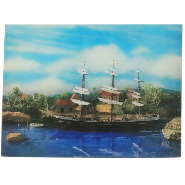 Clipper Ship at Anchor - 3D Lenticular Poster - 12 X 16