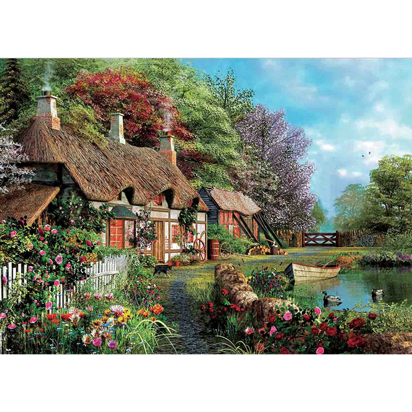 Country Village Setting - 3D Lenticular Poster - 12x16 Print