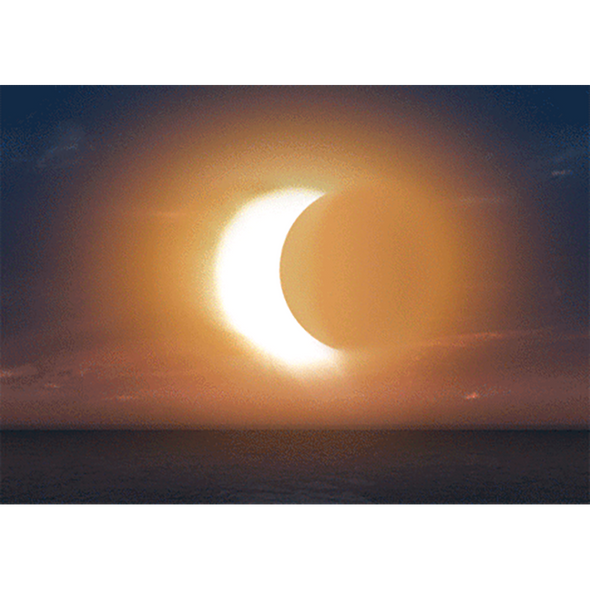 Total Eclipse of the Sun - 3D Action Lenticular Postcard Greeting Card