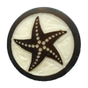 STARFISH - 1" MAGNET Tagua Medallion - Vegan, Organic - Native Design - Hand Made - Fair Trade - NEW