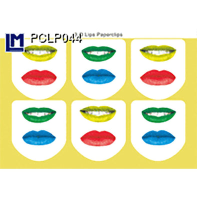 Colorful Lips Paperclip 3D Action Lenticular Postcard Greeting Card