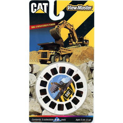 Cat- Big Construction - ViewMaster 3 Reels on Card