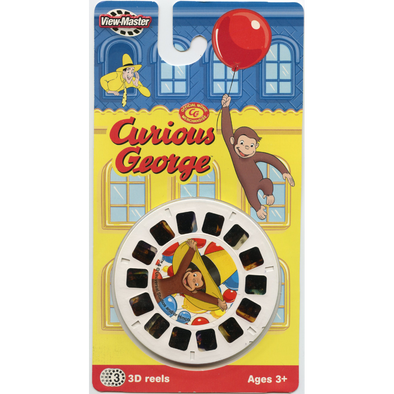Curious George - ViewMaster 3 Reel on Card