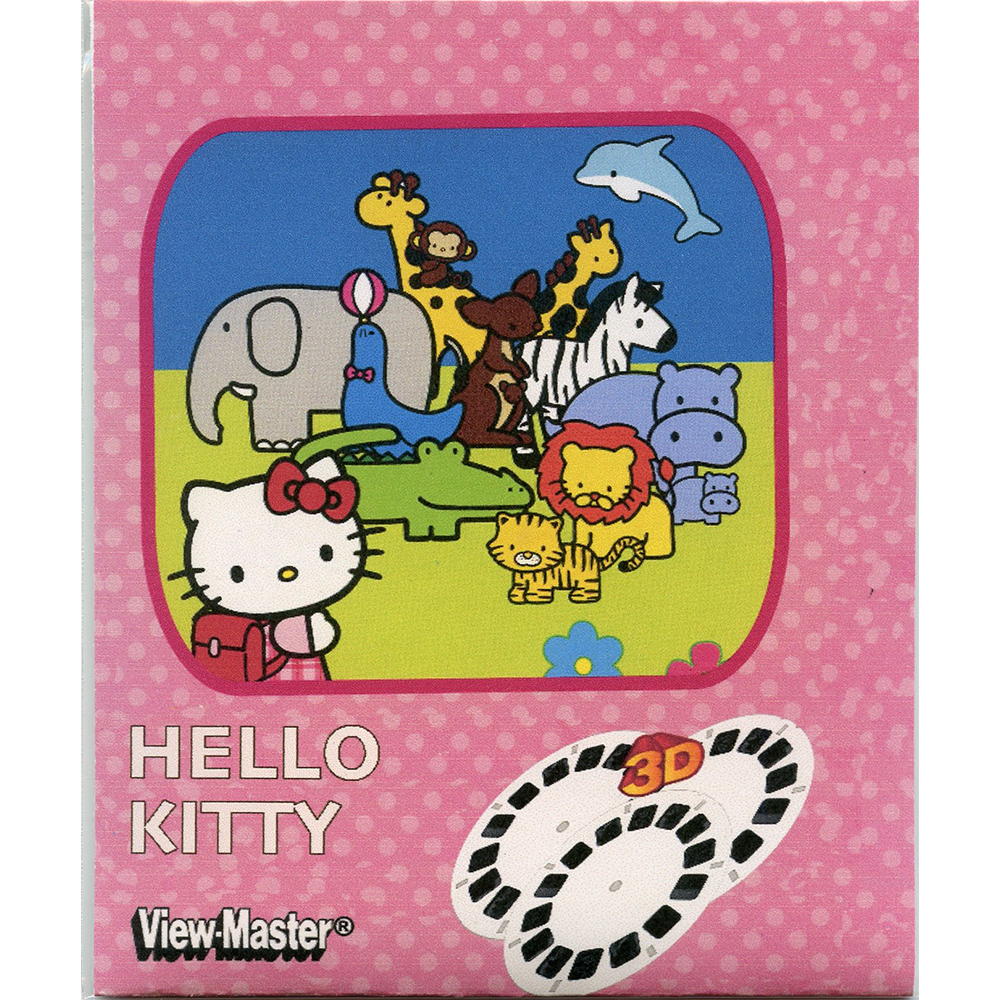 HELLO KITTY View-Master 3D Viewer SET 3 Reels pink Case