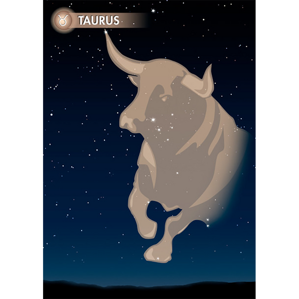 TAURUS - Zodiac Sign - 3D Action Lenticular Postcard Greeting Card - NEW