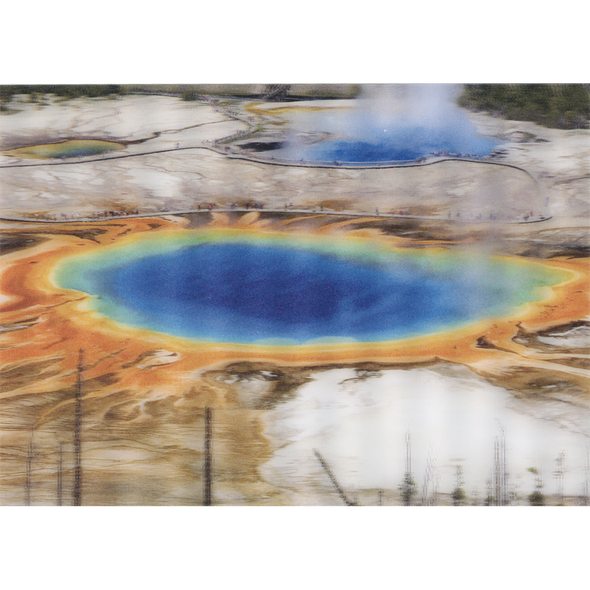 Yellowstone Grand Prismatic Spring - 3D Lenticular Postcard Greeting Card- NEW