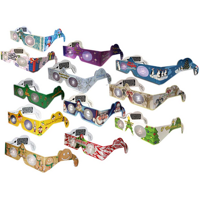 12 PAIRS - 3D Christmas Glasses Holiday Eyes® - 12 Different Exclusive Styles - NEW