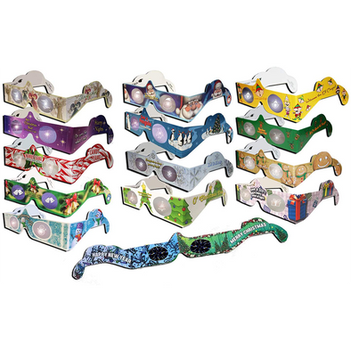 13 PAIRS - 3D Christmas Glasses Holiday Eyes® - 13 Different Exclusive Styles and New Years Glasses - NEW