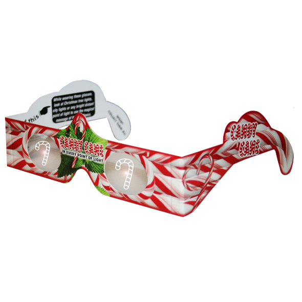 CANDY CANE - Individual Christmas Glasses Holiday Eyes® - 3D Holographic Glasses - NEW