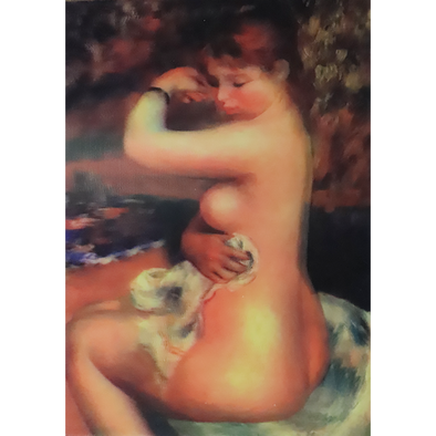 Renoir - After the Bath - 3D Flicker Lenticular Postcard Greeting Card