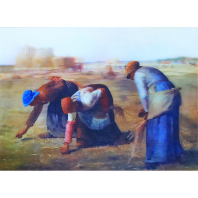 Millet - The Gleaners - 3D Lenticular Postcard Greeting Card