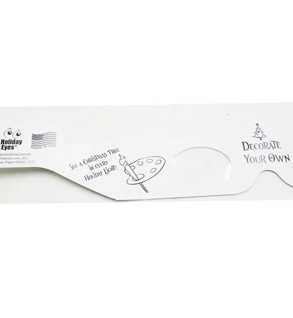 DECORATE YOUR OWN - 3D Christmas Glasses - Cardboard Unprinted White - NEW