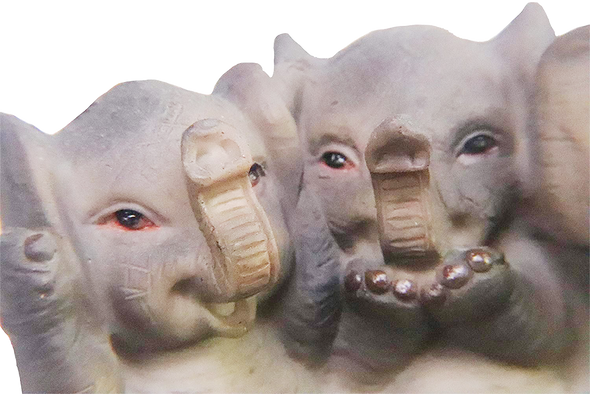 See No Evil, Hear No Evil, Speak No Evil Adorable Elephant Figurine