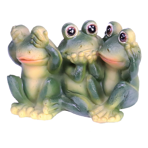 See No Evil, Hear No Evil, Speak No Evil Adorable Frogs Figurine