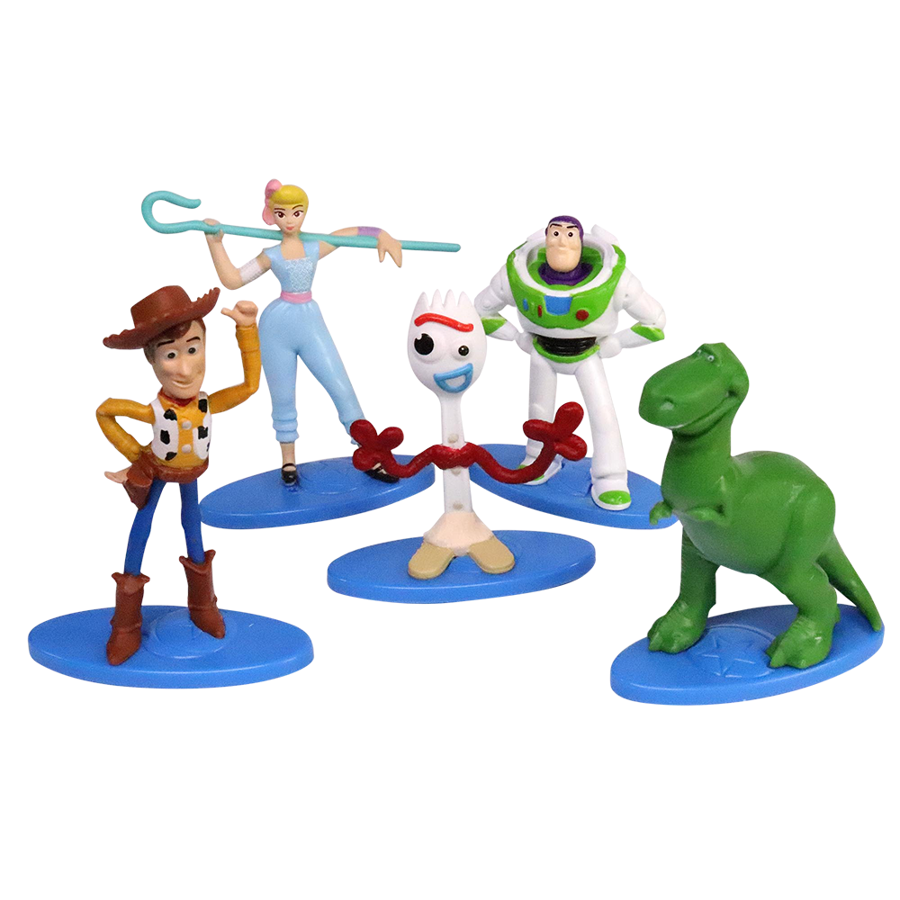 Disney Toy Story 4 Woody (with Forky), Buzz, Jessie, Bullseye & Rex  Exclusive 5-Figure Bath Set