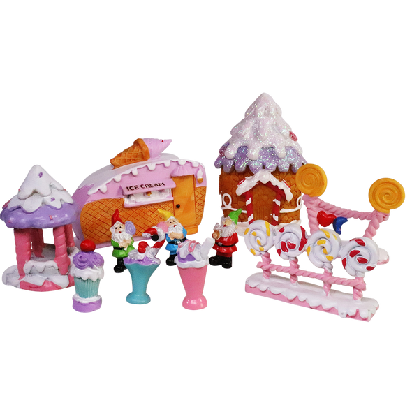 Miniature Fairy Garden - SWEETSVILLE Community - 11 piece Set