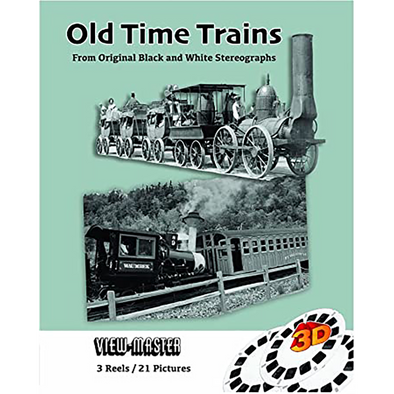 Old Time Trains - View-Master 3 reel set - vintage