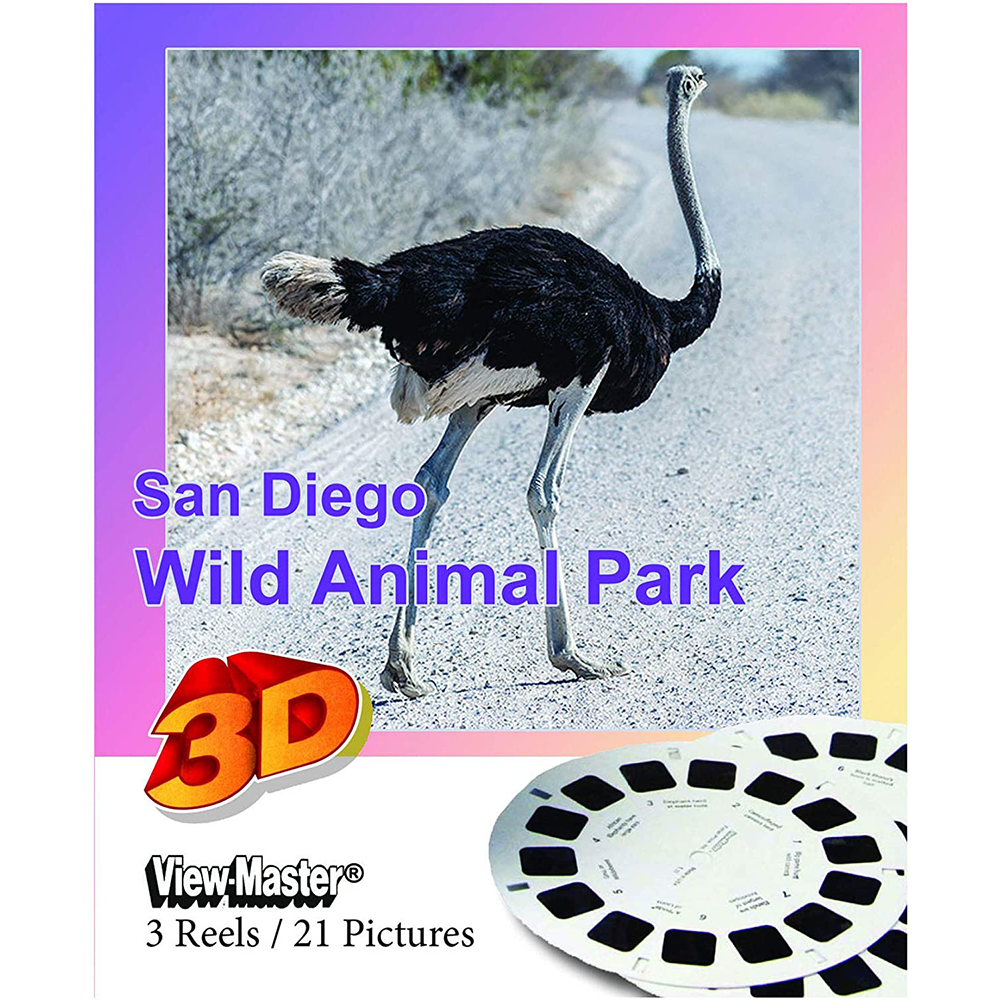 San Diego Wild Animal Park - View-Master 3 reel set - vintage