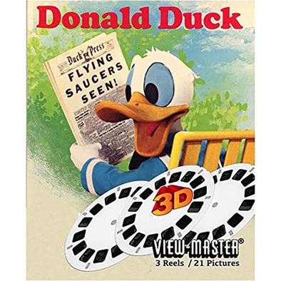 Donald Duck - Sculpted Art - View-Master 3 reel set - vintage