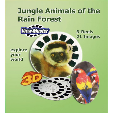 Jungle Animals of the Rain Forest - View-Master 3 reel set - vintage