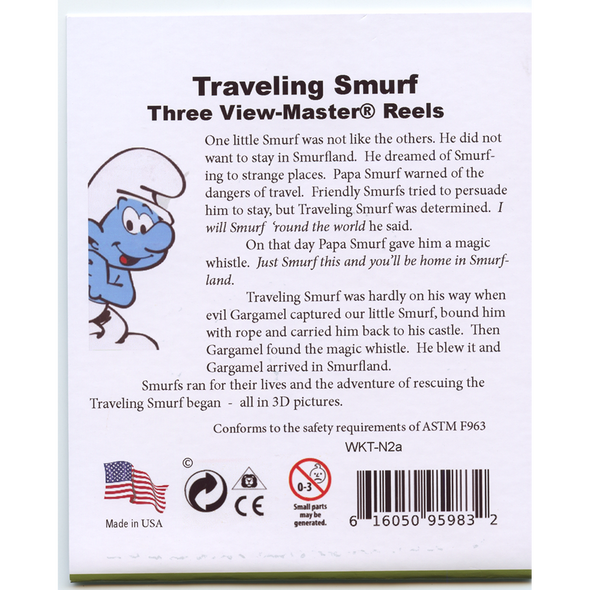 Traveling Smurf - View-Master 3 Reel Set - vintage