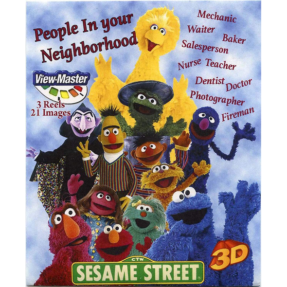 People in Your Neighborhood - Sesame Street - View-Master 3 reel set - vintage