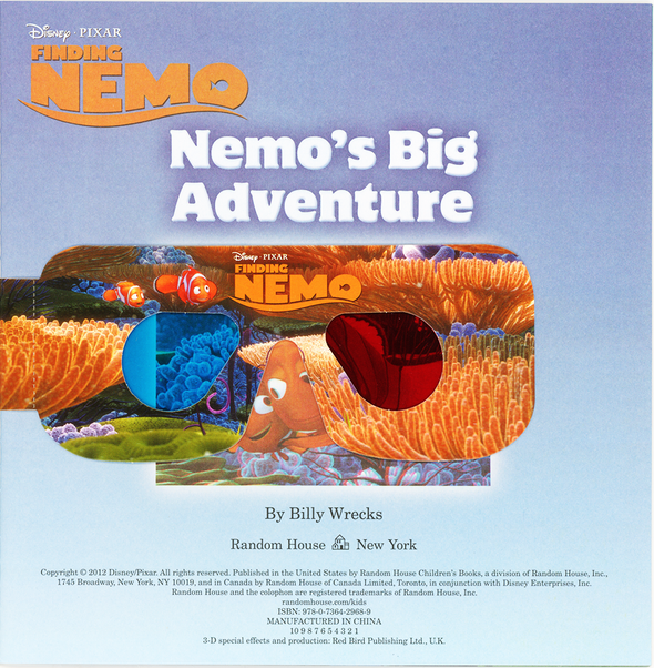 Nemo's Big Adventure - from Finding Nemo - by Wrecks - NEW - 2012