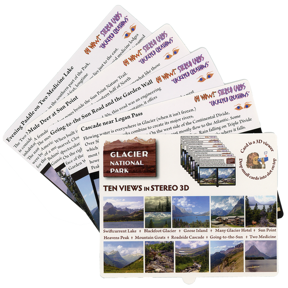 Glacier National Park - OH WOW Greeting Card - Mailable Viewer with 10 view cards - NEW