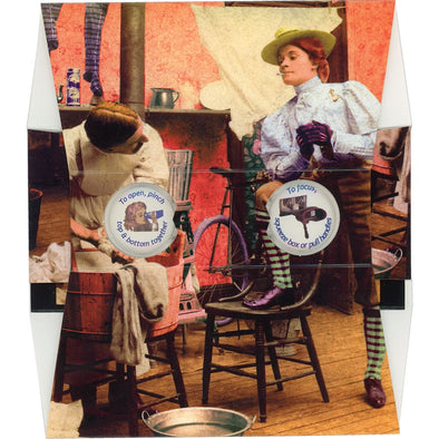 The New Woman - Wash Day - OH WOW Greeting Card - Mailable Viewer - NEW