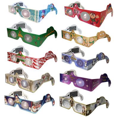 10 PAIRS - 3D Christmas Glasses Holiday Eyes® - 10 Different Styles - NEW