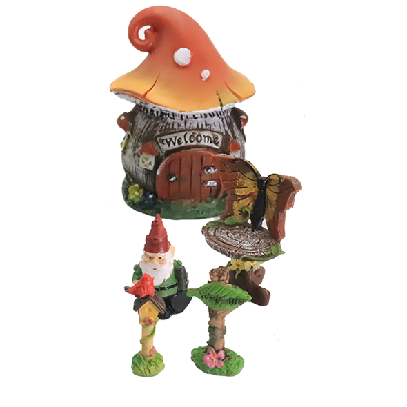 Miniature Fairy Garden - GLEEBURG VILLAGE Community - 13 Piece Set