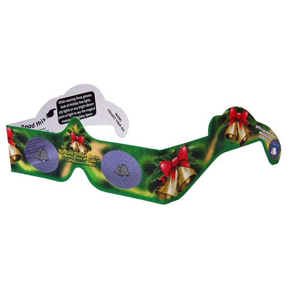 JINGLE BELLS - Individual Christmas Glasses Holiday Eyes® - 3D Holographic Glasses - NEW