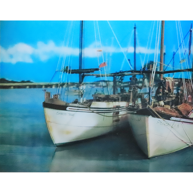 Fishing Fleet at Anchor - 3D Lenticular Poster - 12x16 - New