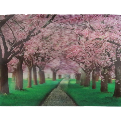 Blossom Tree Pink Scenery - 3D Lenticular Poster - 12x16 -  NEW