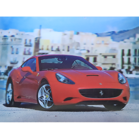 Red Ferrari - 3D Lenticular Poster - 12x16 Print - New