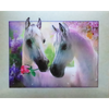 White Horse with Rose - 3D Lenticular Poster - 12x16 Print - New