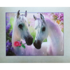 White Horse with Rose - 3D Lenticular Poster - 12x16 Print - New