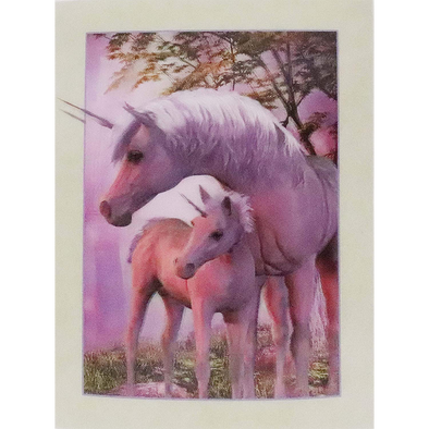UNICORN Mother and Calf- 3D Lenticular Poster - 12x16 -  NEW