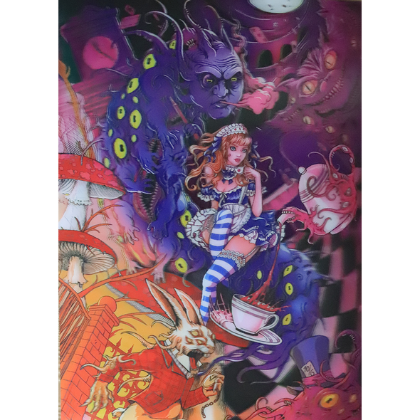 Alice in Wonderland - 3D & Flicker Lenticular Poster - 12x16 - NEW