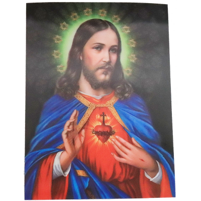 Sacred Heart of Jesus - 3D Lenticular Poster - 12x16 Print - New