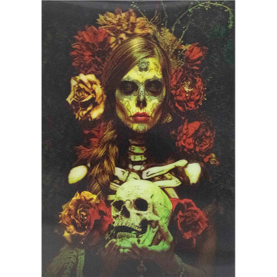 Catrina with Skull  - 3D Lenticular Poster - 12x16 Print - New